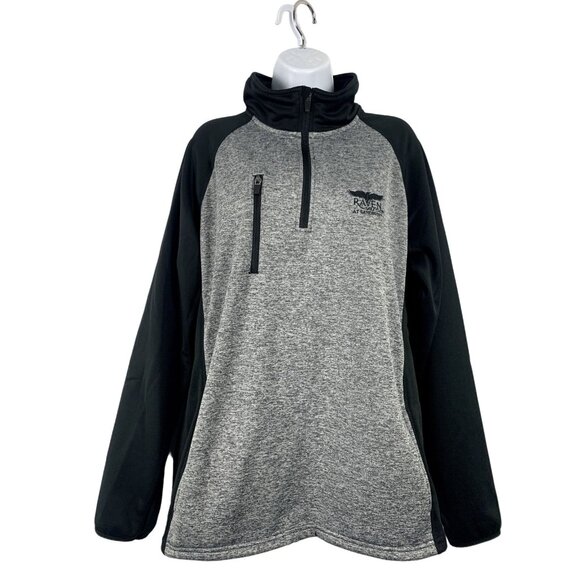 The Weather Co. Mens Golf Fleece Pullover Sweater Jacket Black & Gray XL - Picture 1 of 13
